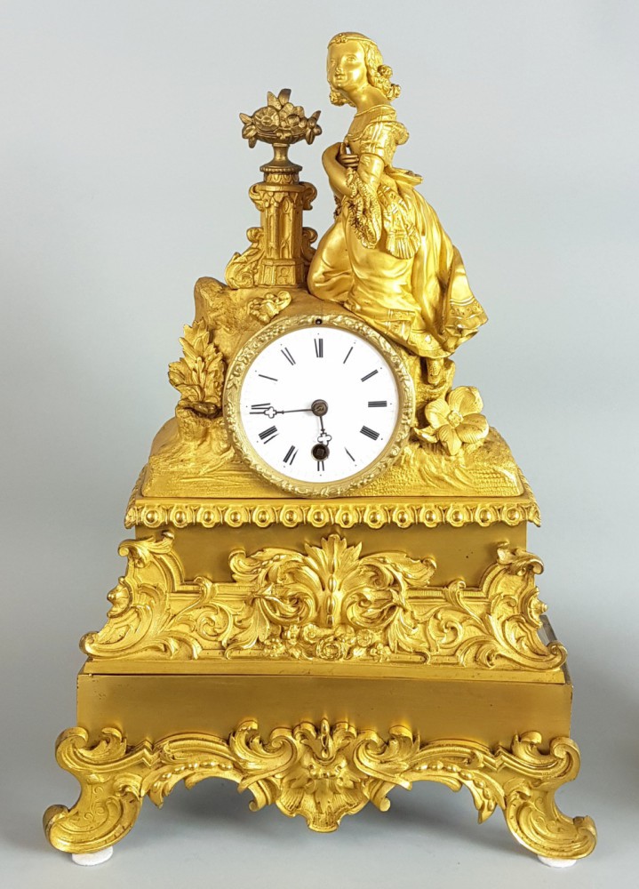 Zegar XIX w., złocony